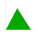 top down view of a triangle