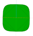 top down view of a squircle