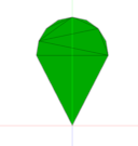 top down view of a teardrop