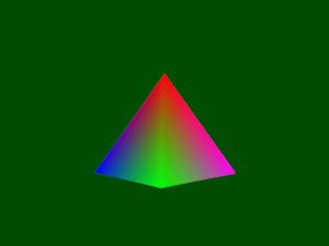 A colored pyramid