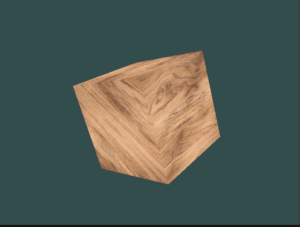 A wood textured cube