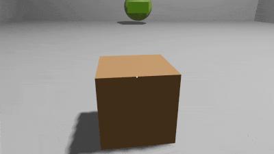 A video showing the player playing catch with an NPC