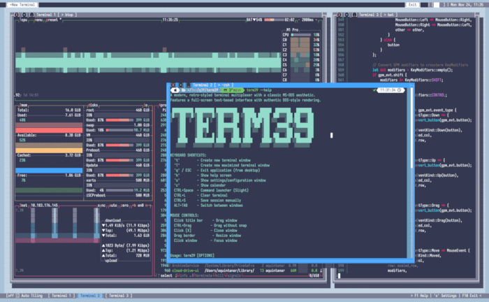 TERM39 Main Interface