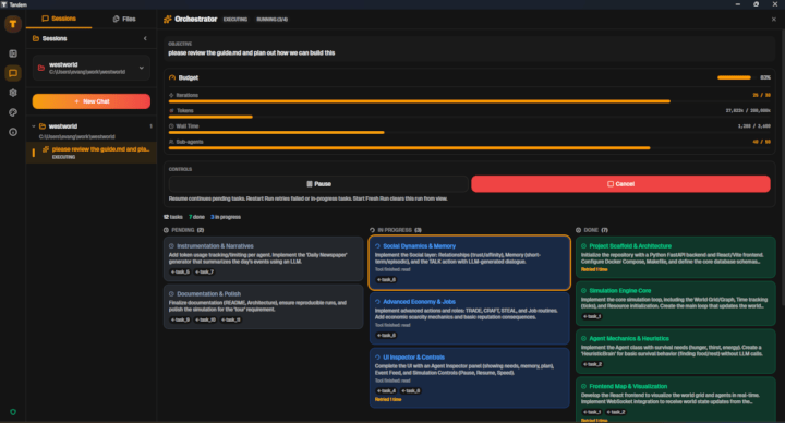 Tandem Orchestration Mode