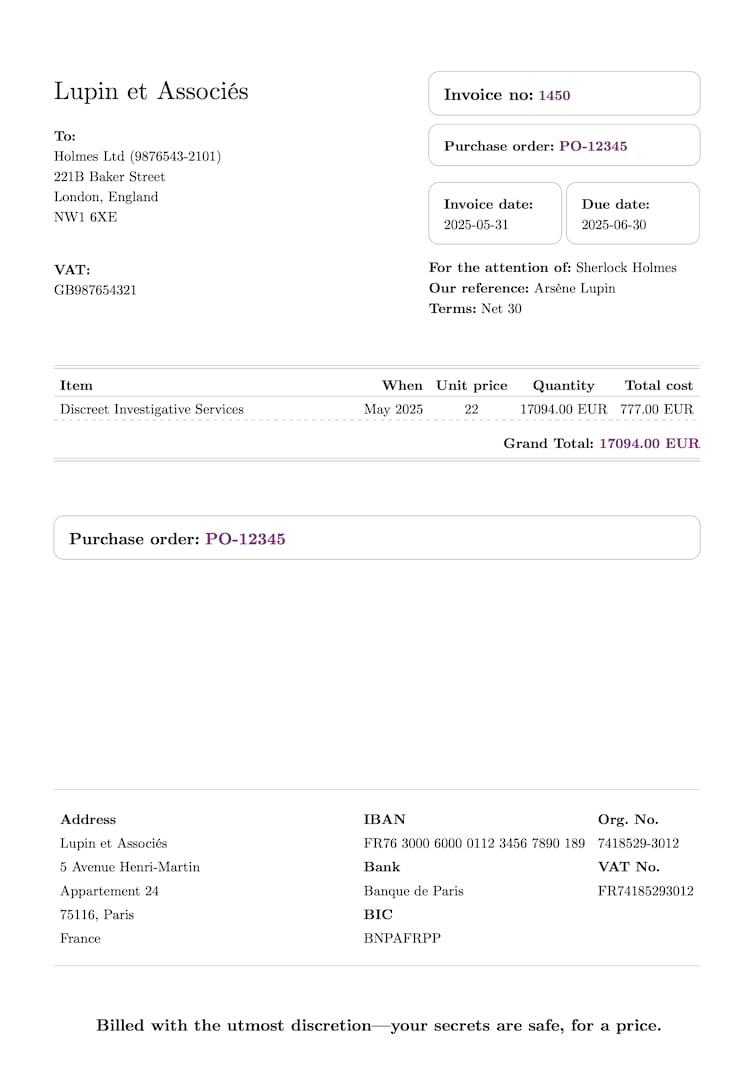 Invoice Preview