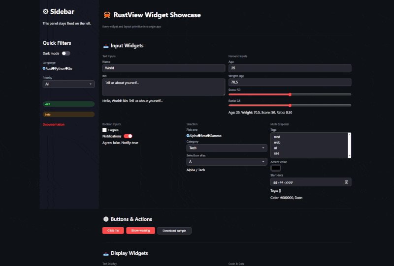 Rust Rock Gui RustView — Rust GUI library // Lib.rs