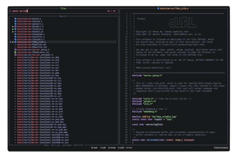 tv on the curl codebase