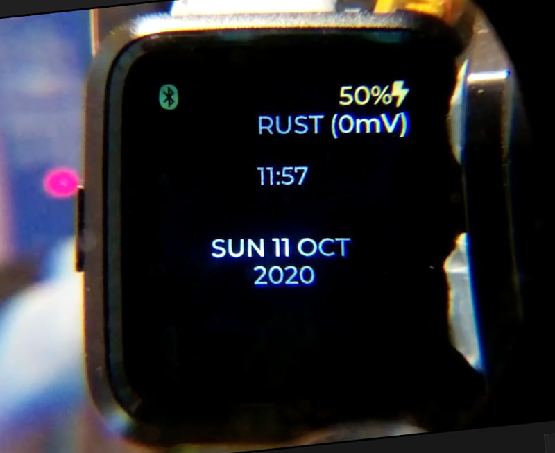 Barebones Watch Face for Rust + Mynewt on PineTime Smart Watch