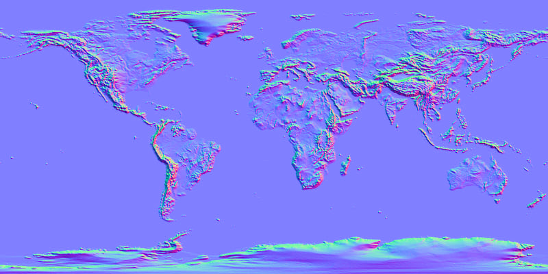 world normal map with default strength 6