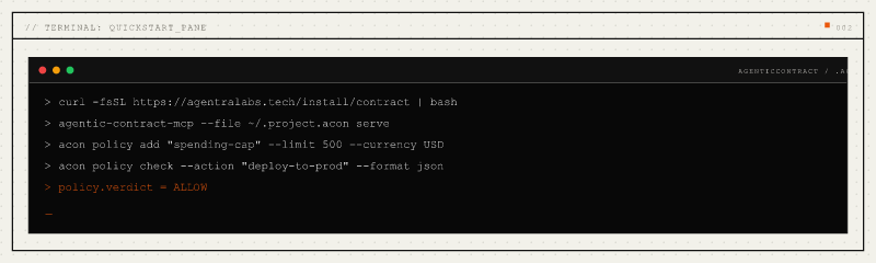 AgenticContract Terminal