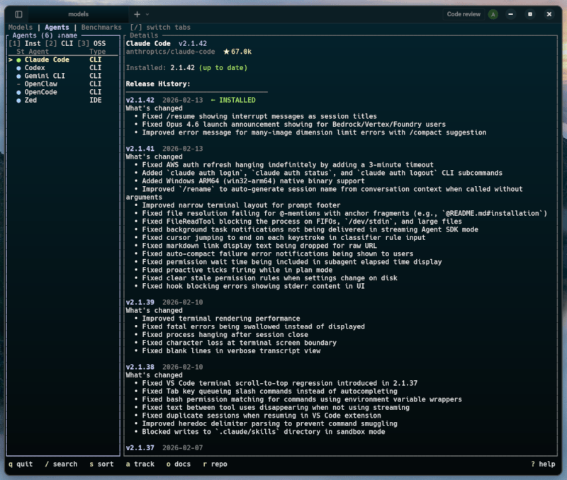 Agents tab screenshot