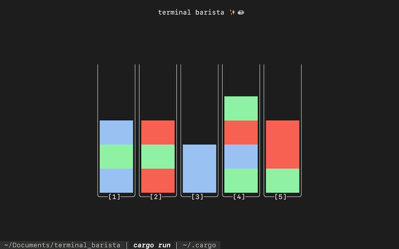 Ratatui running in the command line