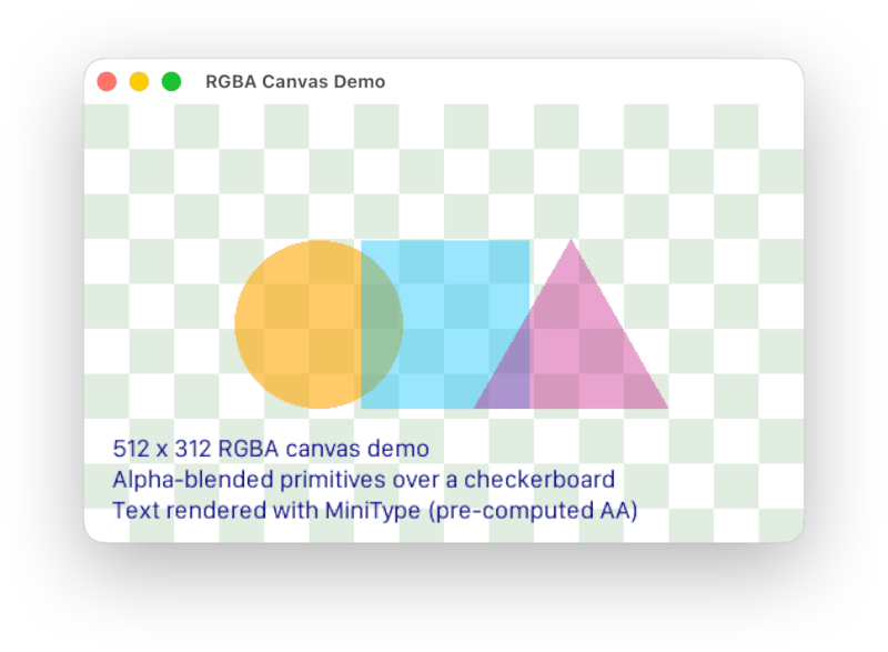 Embedded RGBA