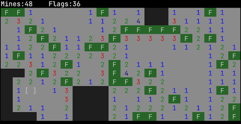 example game screen