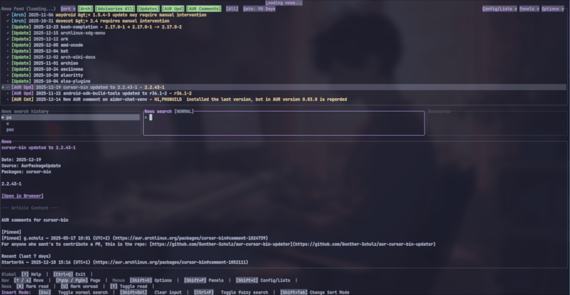 News feed view (v0.7.1)