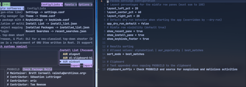 Settings overview (v0.4.1)