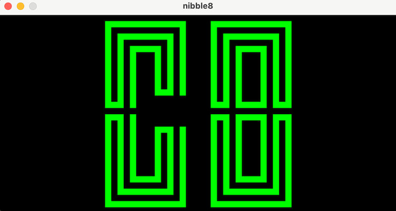 an image showing the output of a chip 8 rom, i.e. the letters C8