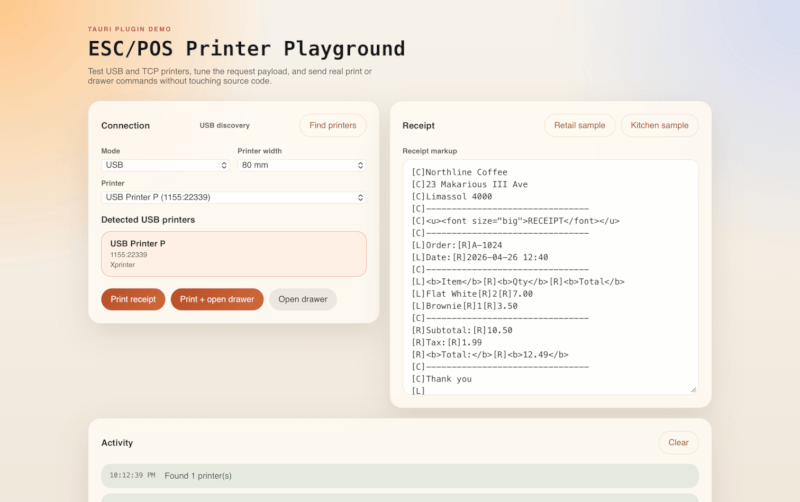 tauri-plugin-esc-pos — system library interface for Rust // Lib.rs