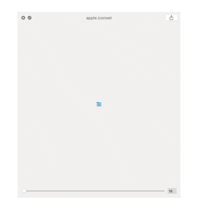 Icons from apple.iconset at resolutions from 16x16 up to 512x5125@2x, shown in Quicklook on macOS