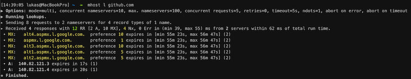Default lookup for github.com.
