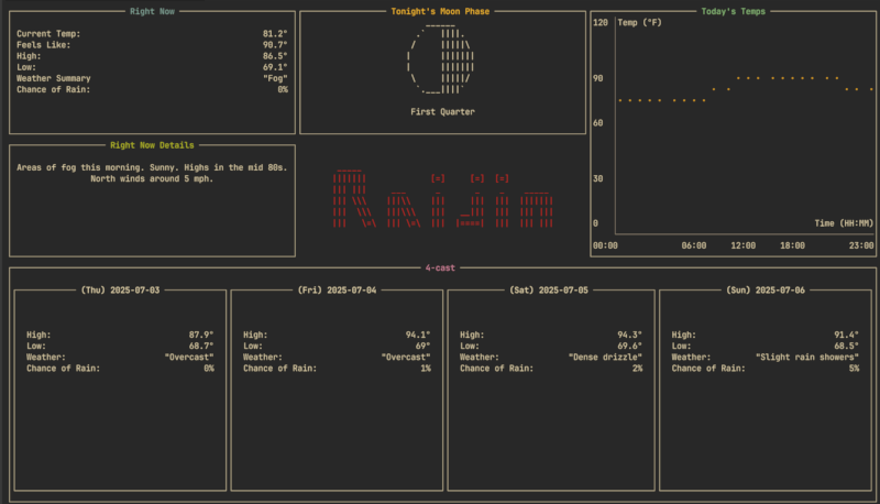 A screenshot of the application