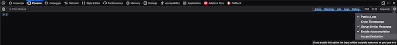 Firefox_DisableConsoleInstantEvaluation