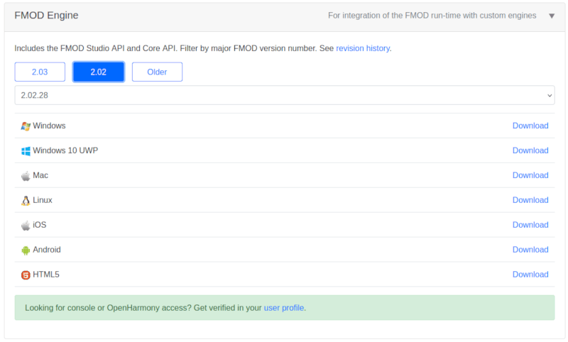Download page screenshot