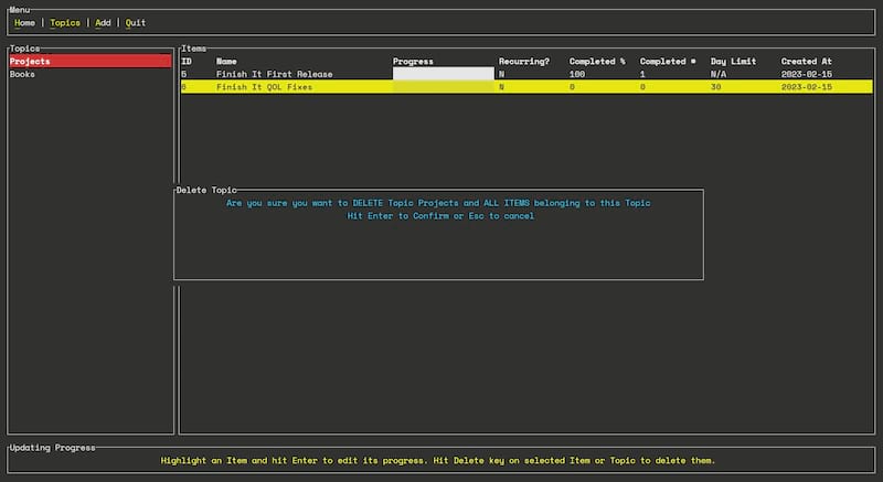 Finish it Rust Application Lib rs