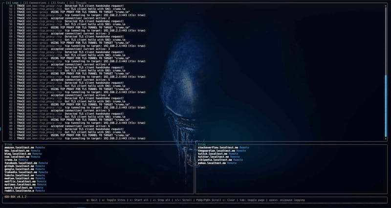 Screenshot of oddbox v0.1.2