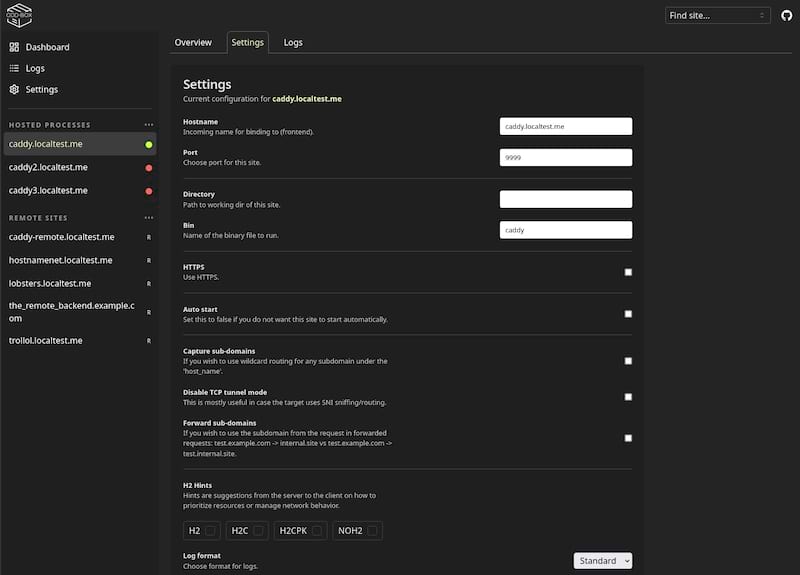 Screenshot of oddbox v0.1.8