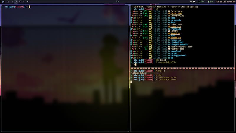 Demo blurred background