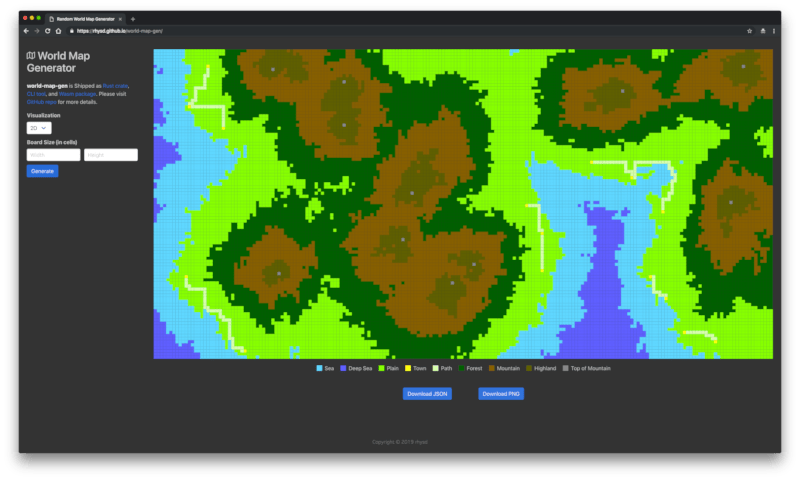 screenshot of 2D map