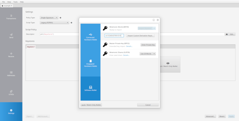 New wallet derivation path