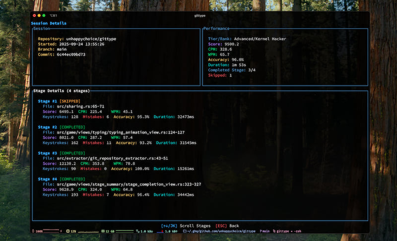 GitType Records Detail