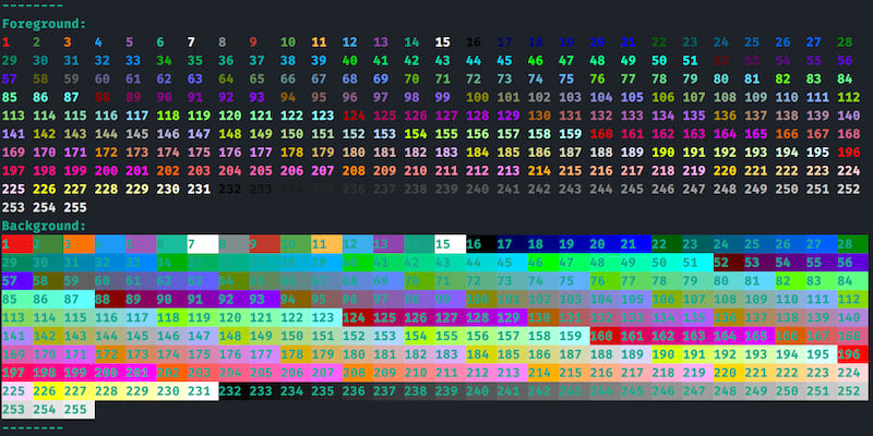 vrsh-colors example