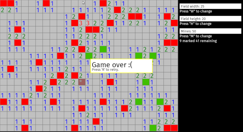 minesweeper defeat