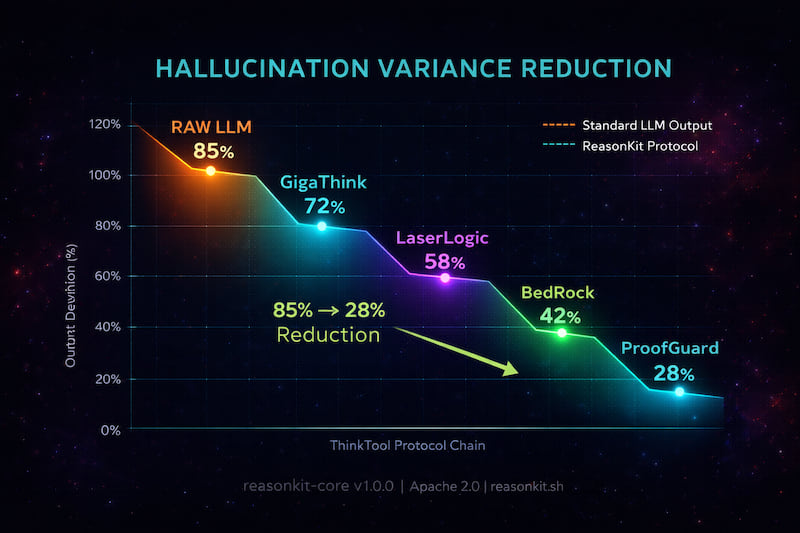 ReasonKit Variance Reduction Chart