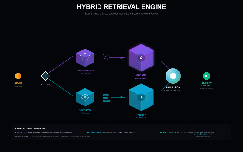 ReasonKit Mem Hybrid Architecture Technical Diagram