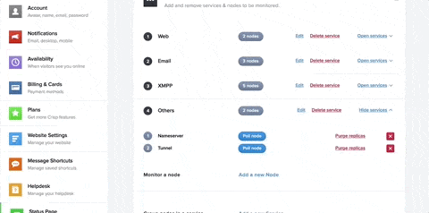 How to add monitored node