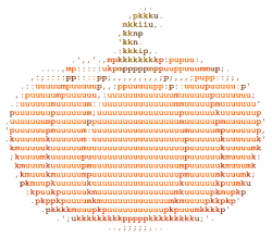 ASCII art pumpkin logo