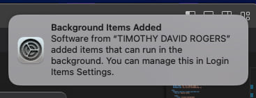 macOS warning