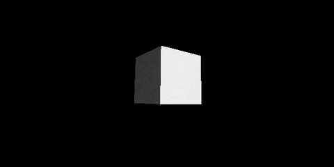 a gif of a spinning cube