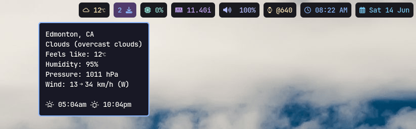 As a Waybar module