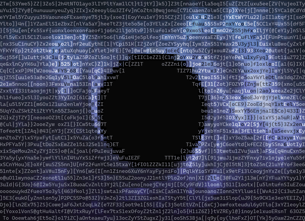Example Image: Blackhole Ascii