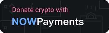 Crypto donation button by NOWPayments