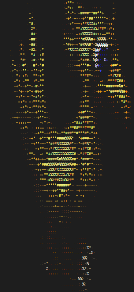 Ascii chocobo with color
