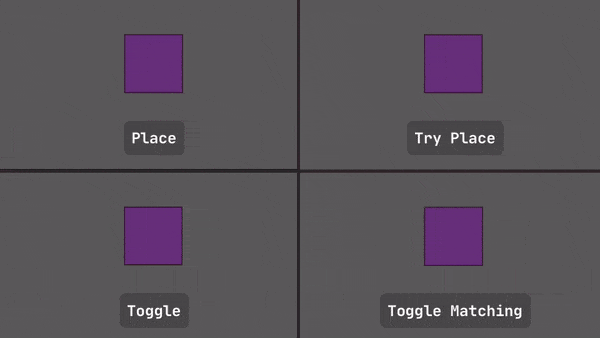 Tile placement modes