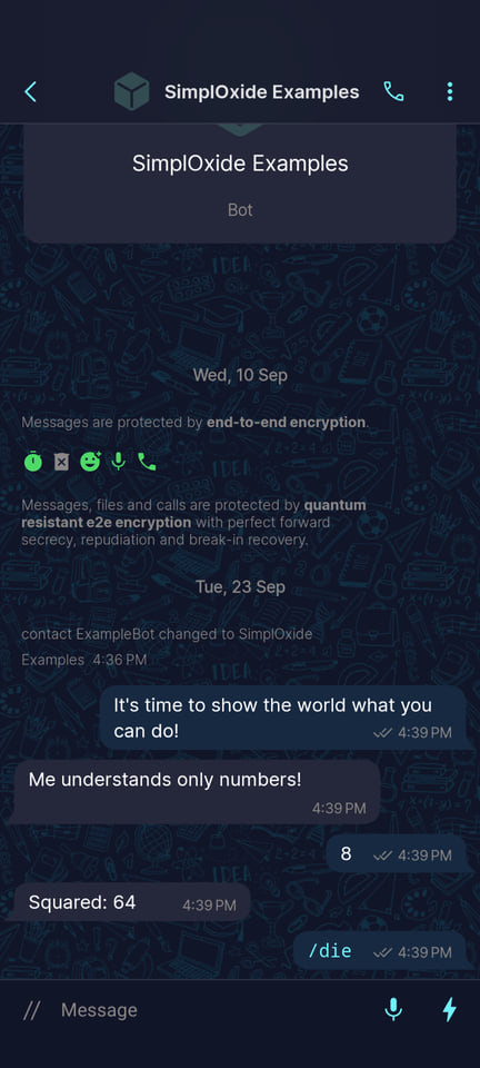 Interactions Screenshot