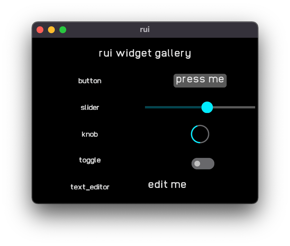 widgets gallery screenshot