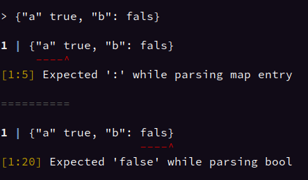 Example expression errors